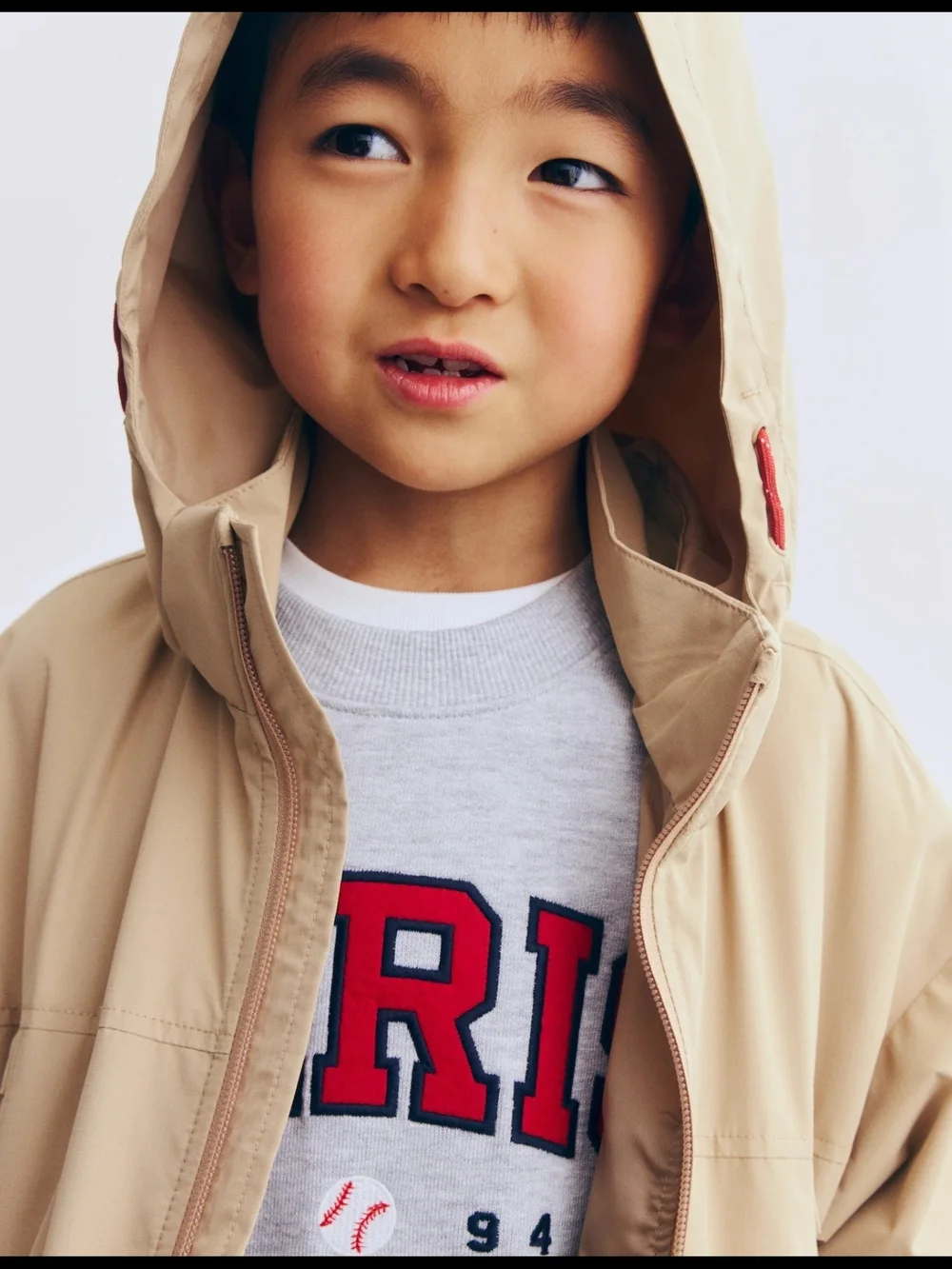 H&M Kids Beige HoodedWater-Repellent Windbreaker